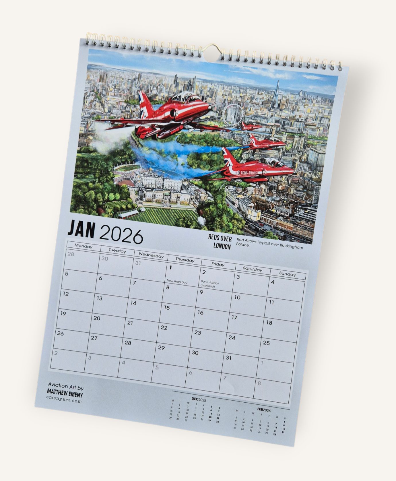 2026 - A3 Wall Hanging Calendar βFREE artist signing (upon request)β - Image 3