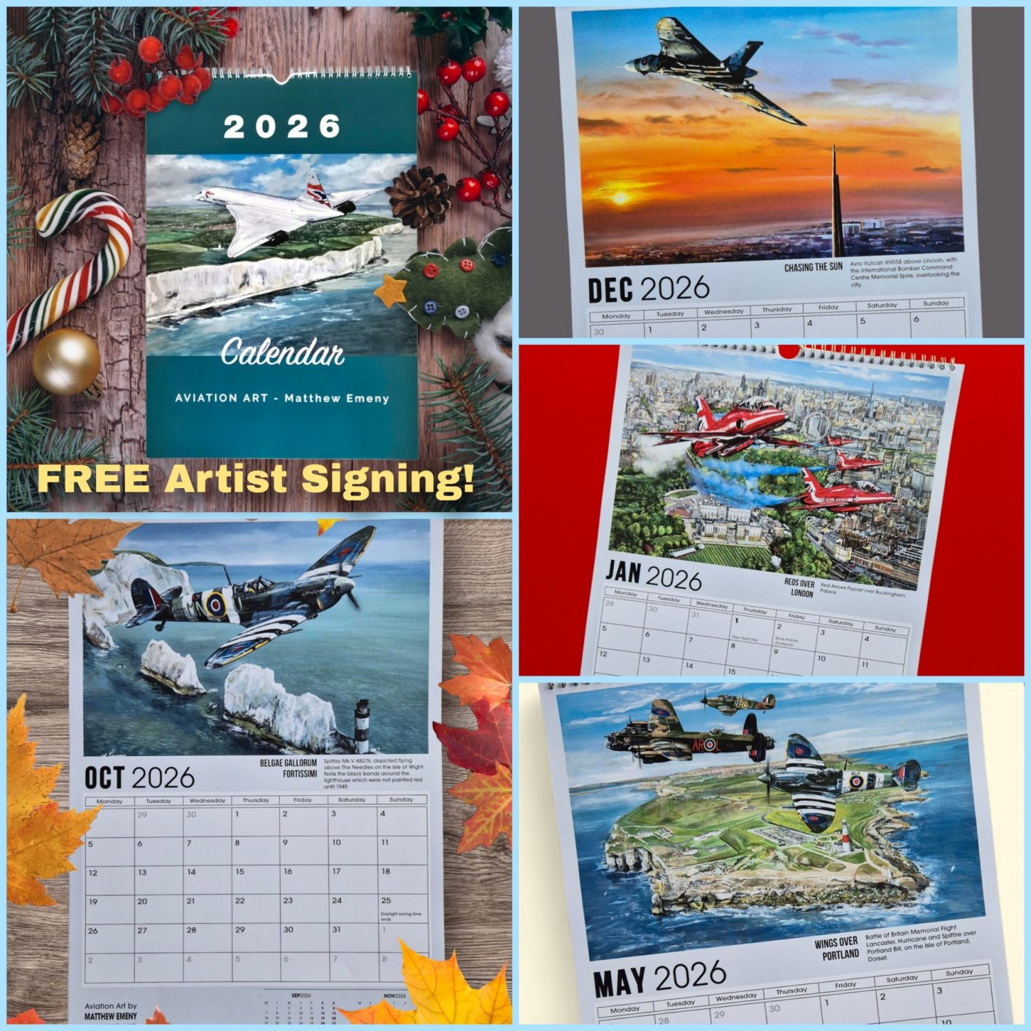 2026 - A3 Wall Hanging Calendar ⭐FREE artist signing (upon request)⭐