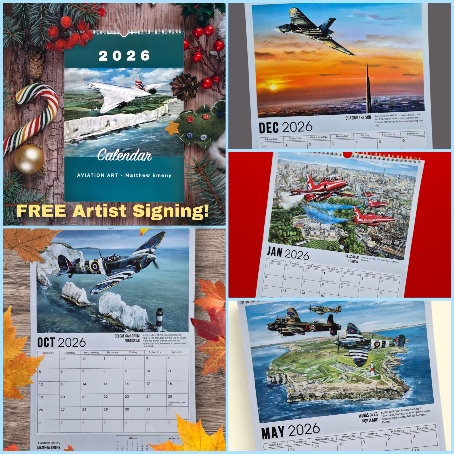 2026 - A3 Wall Hanging Calendar βFREE artist signing (upon request)β