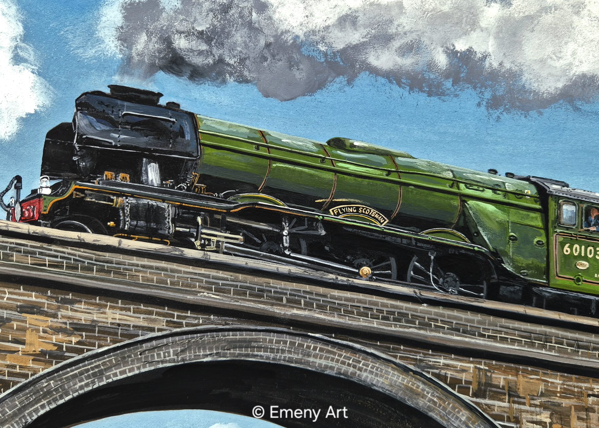 Flying Scotsman engine 60103 collectors artwork. Limited edition print.
